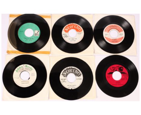 Small Collection Of 1970's Jamaican Reggae 7" Singles. Includes: Black Uhuru &ndash; Wood For My Fire, Tony Tuff &ndash; Run 