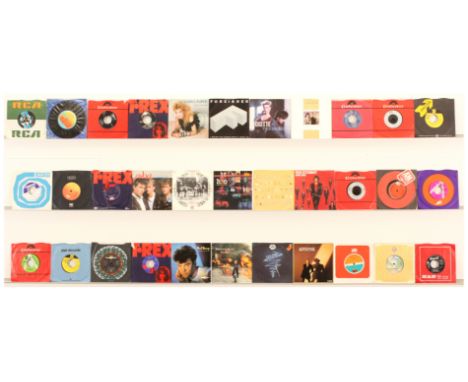 1970's and 1980's Pop And Rock 7" Singles. Includes T-Rex, The Who (duplicated copies), Candi Staton, The Police, Patti Smith