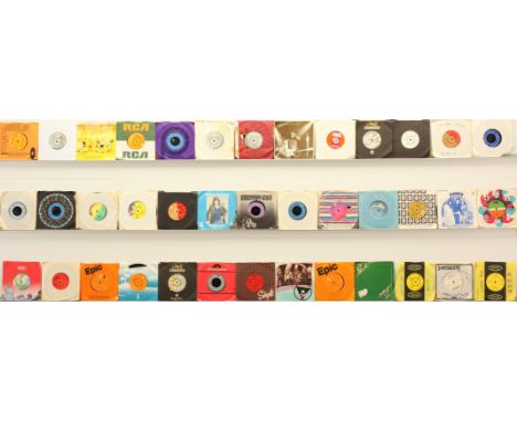 A collection of 1970's Pop &amp; Rock 7" Singles to include artists; Olivia Newton-John, Pink Floyd, Smokie, Suzi Quatro, Sta