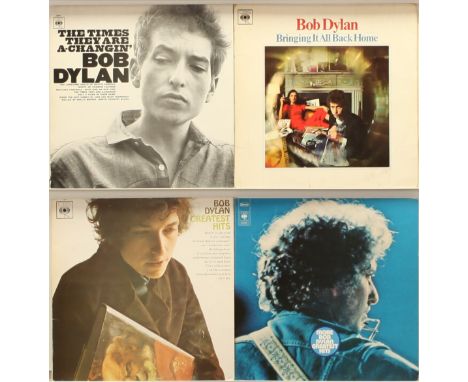 Bob Dylan - a group of LPs to include The Times They Are A-Changin' (CBS 32021) - UK re-issue with sunburst labels - Very Goo