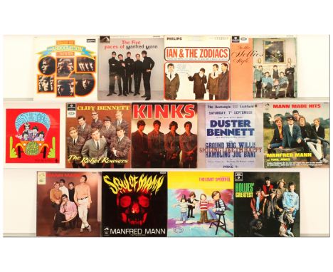 A collection of Rock LPs to include; The Kinks - Kinks (1964 UK 1st Press, NPL.18096); Manfred Mann - Soul Of Man [Instrument