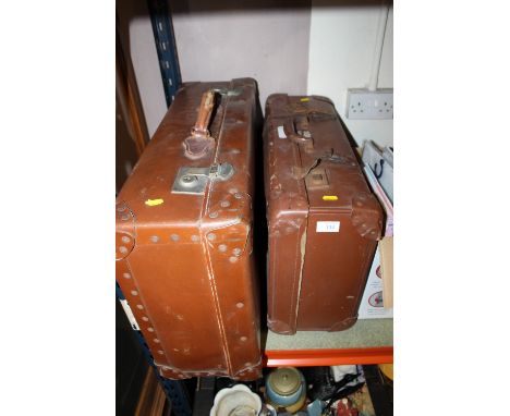 TWO VINTAGE SUITCASES
