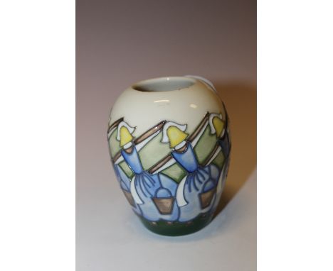 A MOORCROFT 'MILKING MAIDS' VASE