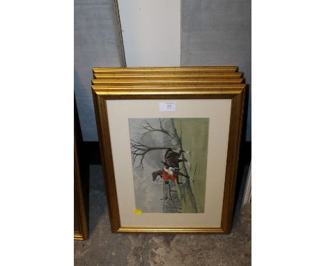 A SET OF FOUR HUNTING PRINTS