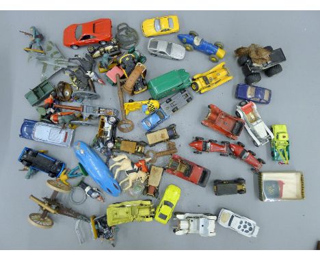 A quantity of play-worn toys including Dinky, Matchbox and Corgi and a selection of vintage keys.