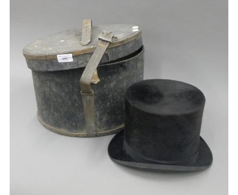A vintage boxed top hat.