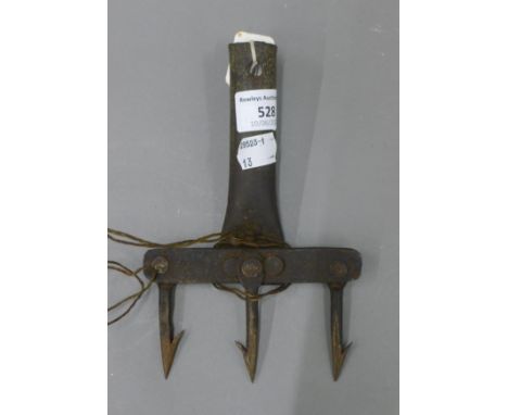 A 19th century salmon poaching fork. 18.5 cm long.