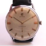 A CYMA stainless steel Cymaflex mechanical wristwatch, ref 6022, circa 1950s,
