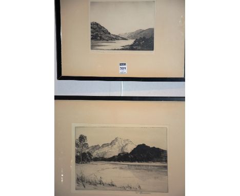 Harold Thornton (British 1892-1958)
'The Trossachs, Loch Achray'
Dry point etching, signed in pencil lower right, 19 x 14cm, 