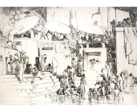 Ernest Stephen Lumsden (British 1883-1948)
'Indian Bathers'
Etching, 9/45, signed in pencil lower middle, 46 x 35cm CONDITION