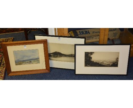 John G Mathieson
'The Velvet Hill'
Etching, signed in pencil, 22 x 34.5cm, together with another John G Mathieson etching 'Wh