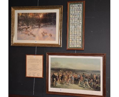 After Charles Lees
'The Golfers, St Andrews Links'
Coloured engraving by Charles E Wagstaffe, 86 x 53cm, including a framed k