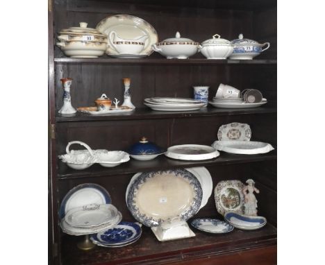 A quantity of Poole pottery tea ware, a part Art Deco dinner service and similar ceramics