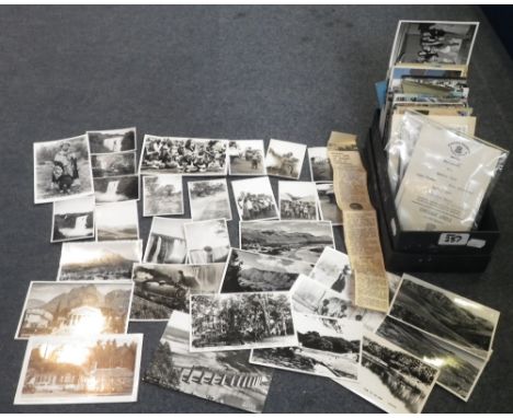 A quantity of vintage photographs, postcards and similar ephemera including Rhodesian railway memorabilia