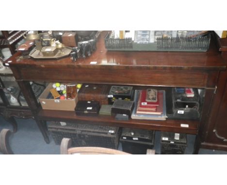 A Regency style mahogany two tier buffet 54" wide