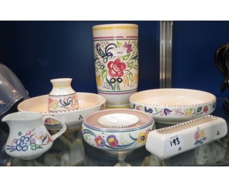A collection of assorted Poole Pottery