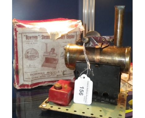 A Bowman Models Ltd Steam Stationary Engine with original box