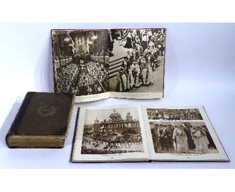 Two vintage Royal Commemorative books, 'The Coronation of King George VI and Queen Elizabeth' and 'King Emperor's Jubilee 191