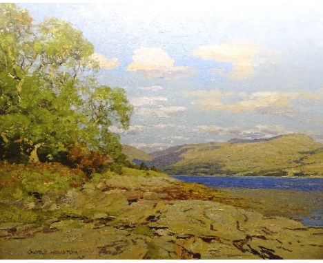George Houston RSA RSW (1869-1947)'Strone Point, Loch Fyne'Oil on canvas, signed, 70 x 90cmProvenance: Bourne Fine Art label 