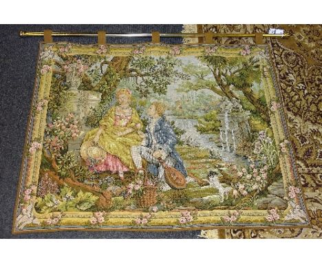 A French machine woven wall hanging tapestry, made for Franklin Mint, 76cm high x 116cm wide