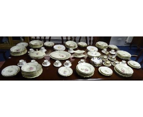 A Royal Copenhagen 12 place dinner service, to include sets of 12 side plates, small plates, dinner plates, soup bowls, puddi
