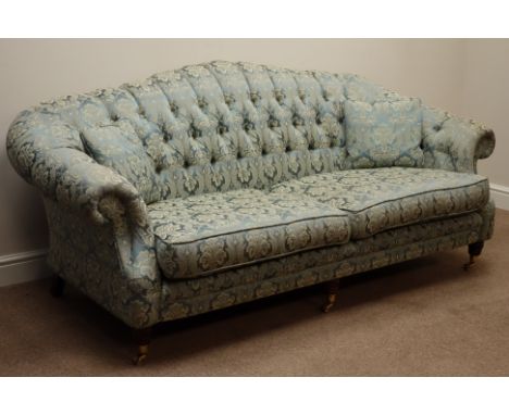 Lincoln House traditional three seat sofa (W195cm) and two seat sofa (W160cm) upholstered in Liberty style fabric cover   Con