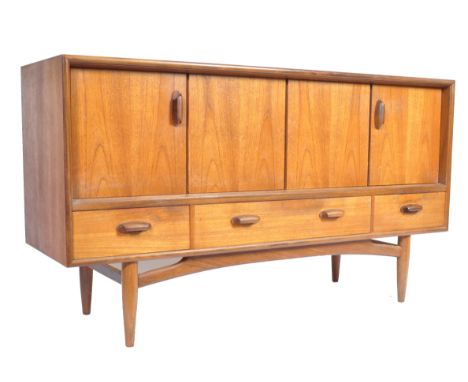 Victor B. Wilkins - G plan - Brasilia - A 1960's retro vintage small proportioned teak wood sideboard credenza having three d