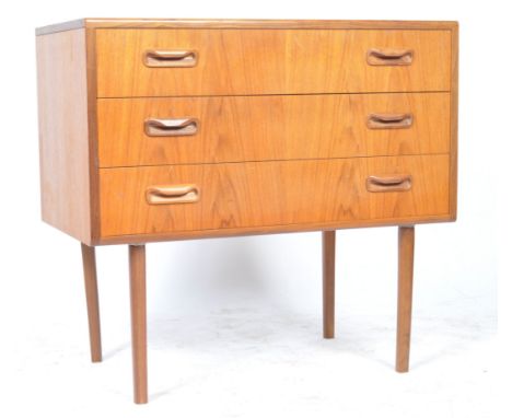 Victor B. Wilkins - G Plan - Fresco - A 1960's retro vintage teak wood chest of drawers having a bank of three drawers each w