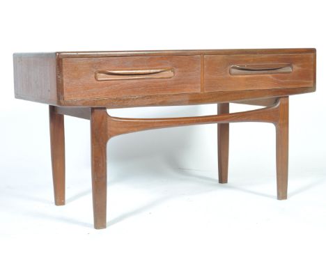 Victor B. Wilkins - G Plan - Fresco - A rare and unusual 1960's retro vintage teak wood low console / lamp table having two d