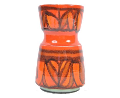 Poole Pottery - Delphis - 84 - Dumbbell - An original 1970's retro vintage studio art pottery vase of tapering form with inwa