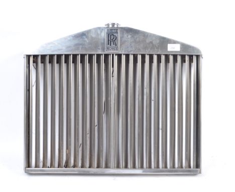 Rolls Royce - Silver Shadow - a rare original vintage Rolls Royce made chrome radiator grill for a Silver Shadow. Usual form,