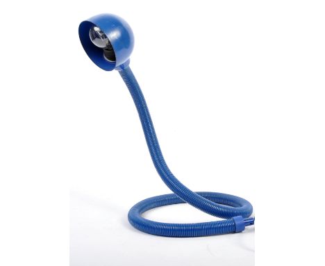 Isao Hosoe - Valenti Luce - Hebi - A 1970's retro vintage snake lamp having a flexible multi positional arm with domed shade,