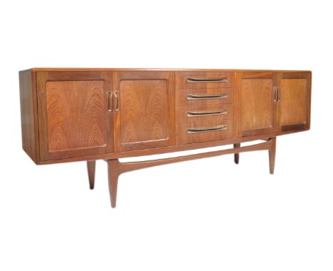 Victor. B. Wilkins - G-plan - Fresco range - A 1960's retro vintage teak wood credenza sideboard. The sideboard comprising a 