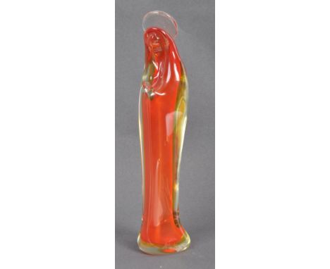 G. Campanella - Murano - Madonna - A 1960's retro vintage studio art cased glass figure of Madonna / Mary / Mother Of Jesus i