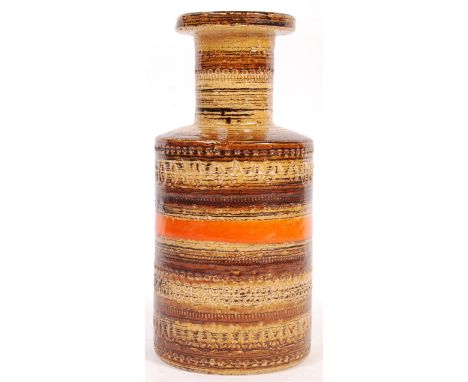 Aldo Londi - Bitossi - Sahara - A 1960's Italian Montelupo retro vintage studio art pottery sculpted lamp base having a bottl