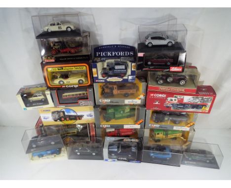 Diecast - approximately 23 diecast model motor vehicles to include Corgi Classics, Corgi Original Omnibus, Corgi Tramlines, M