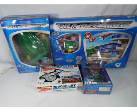 Thunderbirds - a Thunderbirds Tracy Island rescue mat with diecast vehicles with pull-back motor, a Thunderbirds model of Thu