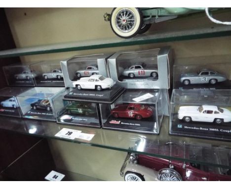 Schuco - sixteen 1:76 scale diecast models, various Mercedes Benz sports cars, mint in original plastic cases - Est £40 - £60