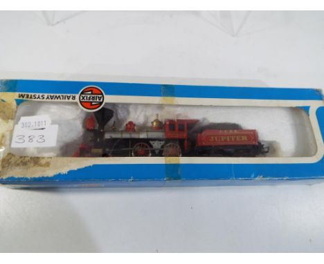 Model Railways - an Airfix Railway System HO scale Central Pacific Jupiter 4 - 4 - 0 locomotive with tender, boxed. Estimate 