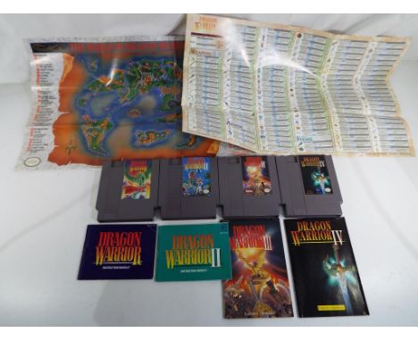 Nintendo - Four Nintendo NES game cartridges (unboxed) comprising Dragon Warrior, Dragon Warrior II, Dragon Warrior III and D