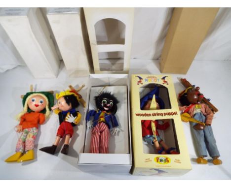 Puppets - five good quality puppets comprising a Traditional Puppets depicting Noddy in original box, a Traditional Puppets d