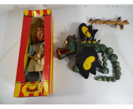 Pelham Puppets - a good quality Pelham puppet depicting Alice in Wonderland in original box and a further Pelham puppet depic