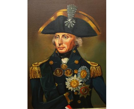 R.G. Coutler (20th Century), portrait study of Nelson, signed, dated and framed, oil on board, 60 x 45cm.