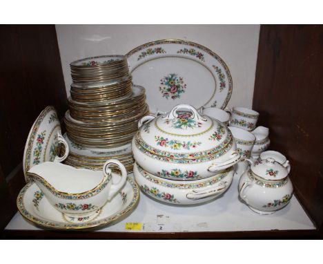 SECTION 2. An extensive Coalport "Ming Rose" pattern dinner and coffee service, comprising eight-each dinner, dessert, bread 