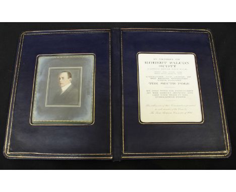 Captain Robert Falcon Scott (1868-1912): An extremely rare diptych memorial memento issued to the crew only by the Scott Anta