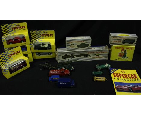 Four Dinky vehicles in original boxes including 642 Pressure Reffueller, 651 Centurion Tank, 660 Tank Transporter and 401 For