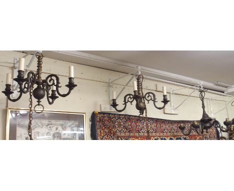 A pair of chandeliers and another chandelier (3) Condition Report: Available upon request
