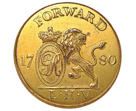 Light Horse Volunteers (London &amp; Westminster)George III Officer flat gilt coatee button circa 1779.  A splendid example. 
