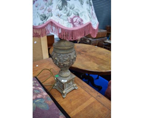 A reproduction table lamp