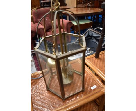A vintage lantern style ceiling light fitting